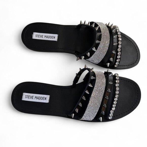 Steve Madden Lindy Black Multi Sandal Women's Size 10 - Picture 7 of 8